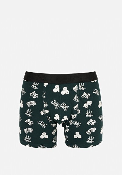 Image de Sous-vêtements Vert Modern Fit Imprimé Homme