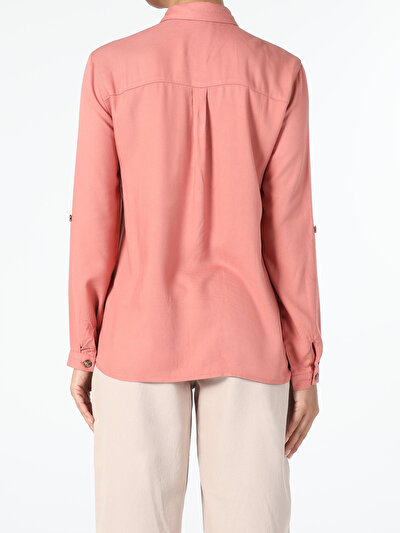 Image de Chemise À Manches Longues Rouge Regular Fit Femme