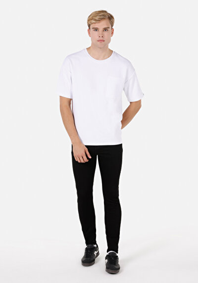 Image de 040 Alex Pantalon Bleu Foncé En Skinny Fit Homme