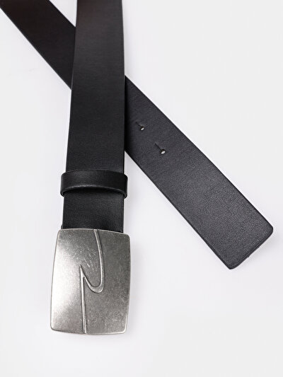 Image de Ceinture Noir Modern Fit Homme