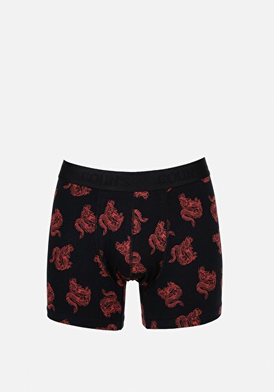 Image de Sous-vêtements Noir Modern Fit Imprimé Homme
