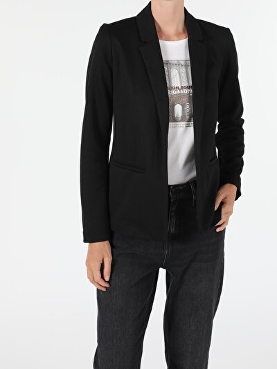 Image de Veste De Blazer Noir Regular Fit Femme