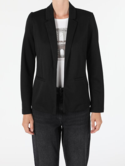 Image de Veste De Blazer Noir Regular Fit   Femme