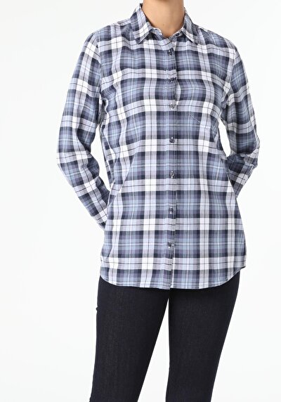 Image de Chemise À Manches Longues Bleu Regular Fit Femme