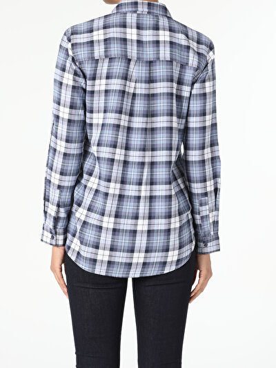 Image de Chemise À Manches Longues Bleu Regular Fit   Femme