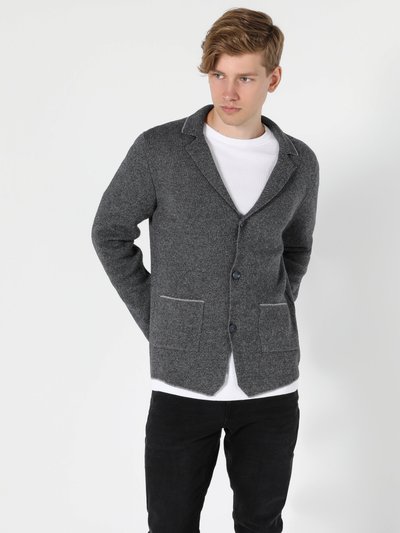 Cardigan Pour Homme Lucky Brand Gris - Coton/laine (90/10), Taille XL, Boutonné Devant, Col En V, Occasion Très Bon état