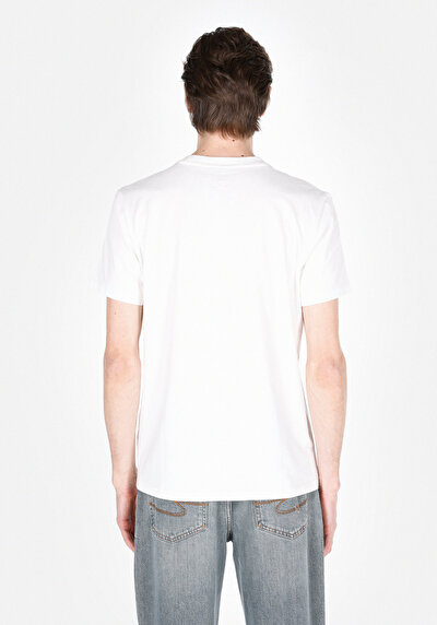 Image de T-shirt À Manches Courtes Blanc Regular Fit Droit Homme