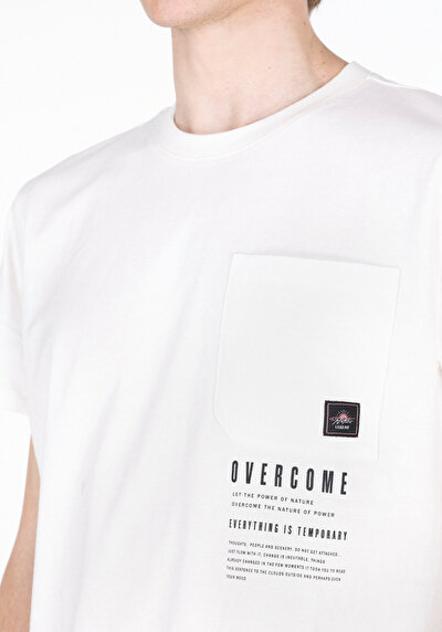 Image de T-shirt À Manches Courtes Blanc Regular Fit Droit Homme