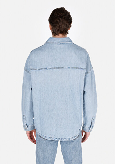 Image de Shırt À Manches Longues Oversize Fit Droit Jean Homme