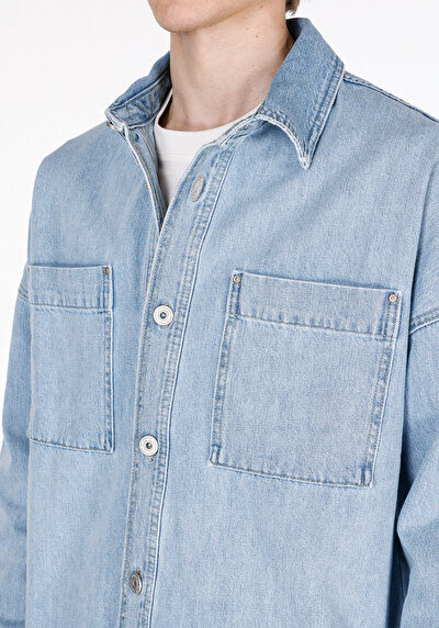 Image de Shırt À Manches Longues  Oversize Fit Droit Jean Homme