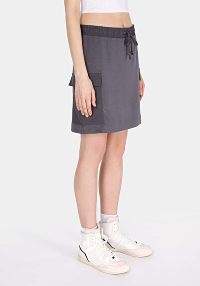 Image de Jupe Anthracite Slim Fit Droit Plongée Mini Femme