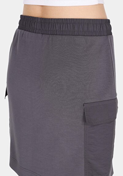 Afficher les détails de Jupe Anthracite Slim Fit Droit Plongée Mini Femme