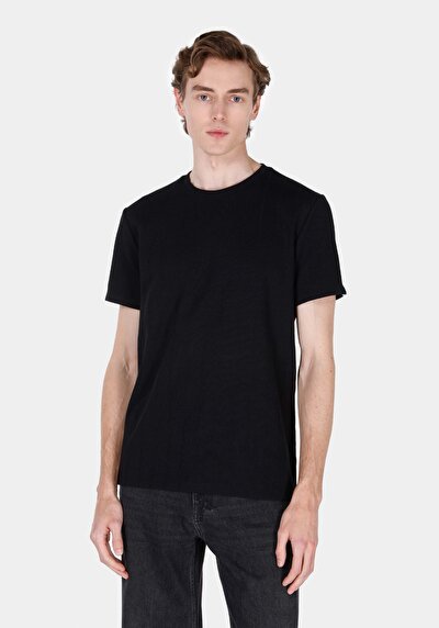 Image de T-shirt À Manches Courtes Noir Regular Fit Jakarli Homme