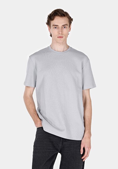 Image de T-shirt À Manches Courtes Bleu Comfort Fit Droit Homme