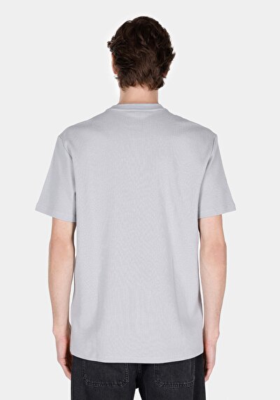 Image de T-shirt À Manches Courtes Bleu Comfort Fit Droit Homme