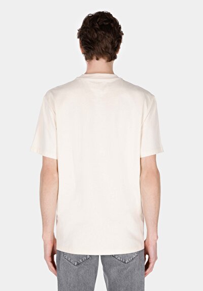 Image de T-shirt À Manches Courtes Beige Comfort Fit Droit Homme