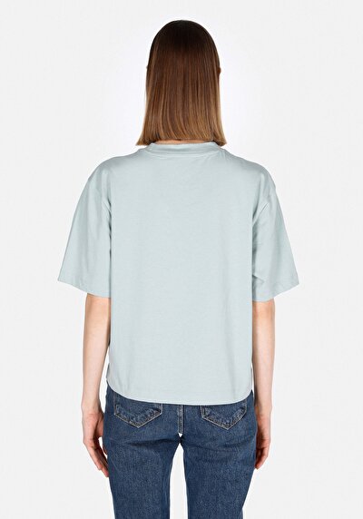 Image de T-shirt À Manches Courtes Vert Regular Fit Droit Femme