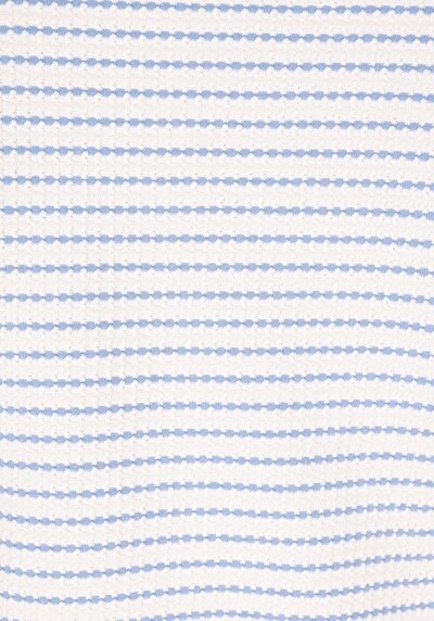 Image de T-shirt À Manches Courtes Blanc Regular Fit Rayé Femme