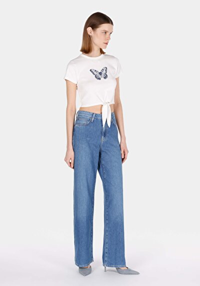 Image de 970 Berry Pantalon En Jean Regular Fit Femme