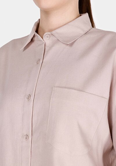 Image de Chemise À Manches Longues Vizon Regular Fit Droit Sergé Femme