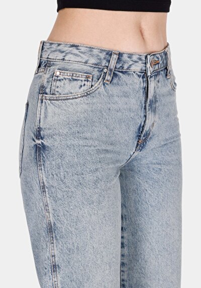 Image de 970 Berry Pantalon  Wide Leg High Rise En Jean Regular Fit Femme