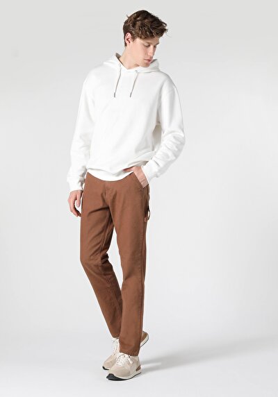 Image de Pantalon Marron Straight Leg  En  Regular Fit Homme