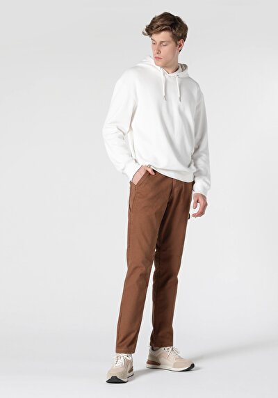 Image de Pantalon Marron Straight Leg  En  Regular Fit Homme