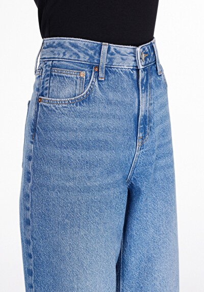 Image de 970 Berry Pantalon  Wide Leg High Rise En Jean Regular Fit Femme