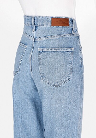 Afficher les détails de 970 Berry Pantalon  Wide Leg High Rise En Jean Regular Fit Femme