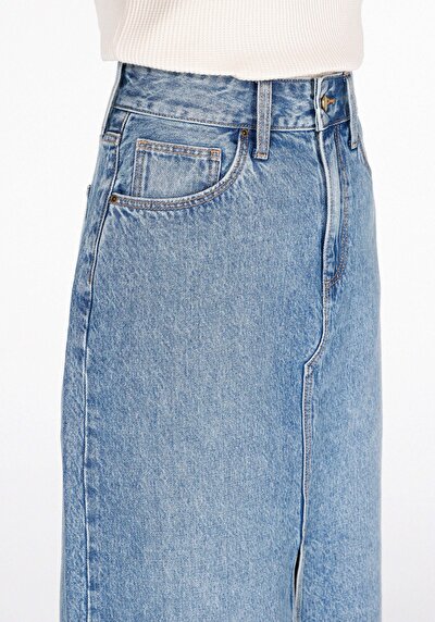 Image de Jupe  Slim Fit Droit Jean Maxi Femme