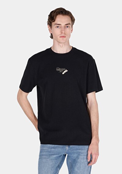 Image de T-shirt À Manches Courtes Noir Comfort Fit Jakarli Homme