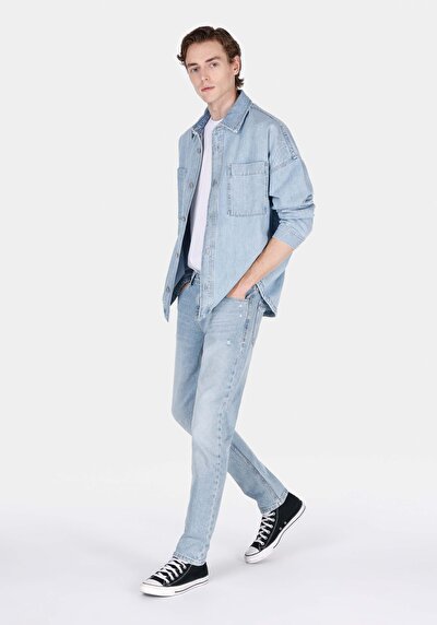 Image de 044 Karl Pantalon Straight Leg Low Rise En Jean Straight Fit Homme