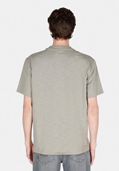 Image de T-shirt À Manches Courtes Vert Comfort Fit Droit Homme