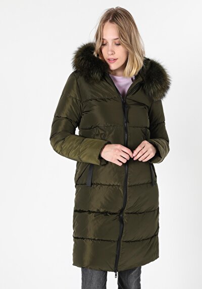 Image de Manteau Kaki Regular Fit Femme