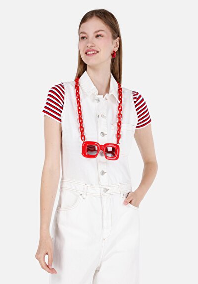 Image de Pull Blanc Regular Fit Sans Manches Femme
