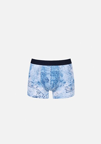 Image de Sous-vêtements Bleu Modern Fit Imprimé Homme