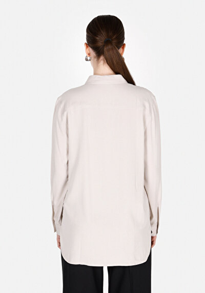 Image de Chemise À Manches Longues Vizon Regular Fit Droit Sergé Femme