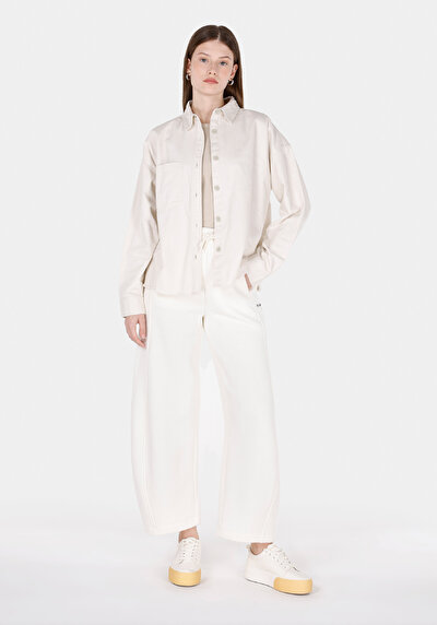 Image de Pantalon De Survêtement Blanc Regular Fit Femme