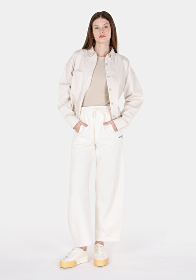 Image de Pantalon De Survêtement Blanc Regular Fit Femme