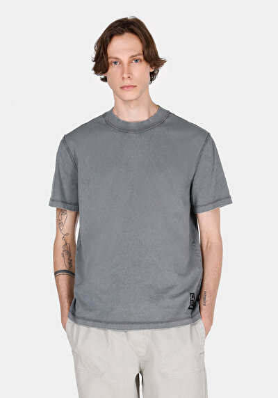 Image de T-shirt À Manches Courtes Anthracite Comfort Fit Droit Homme