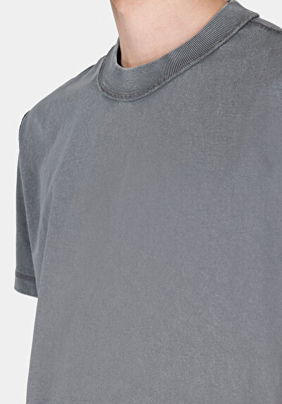 Image de T-shirt À Manches Courtes Anthracite Comfort Fit Droit Homme