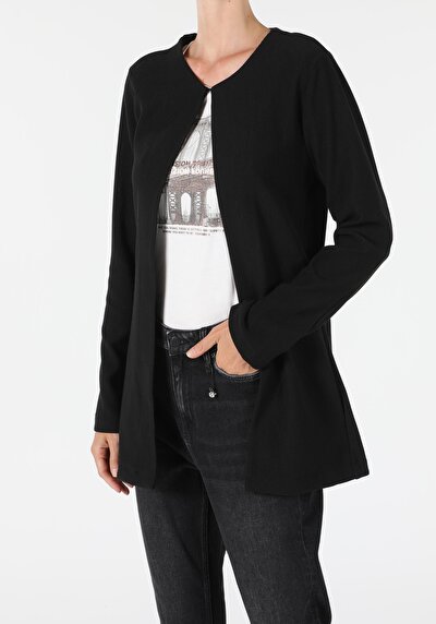 Image de Veste De Blazer Noir Regular Fit Femme