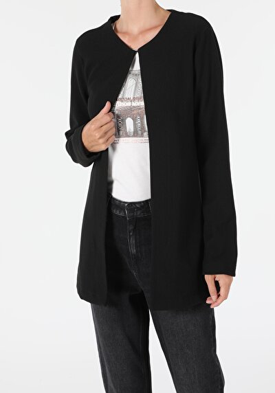 Image de Veste De Blazer Noir Regular Fit Femme