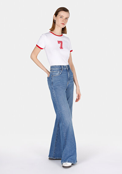 Image de 965 Arisa Pantalon Wide Leg High Rise En Jean Regular Fit Femme