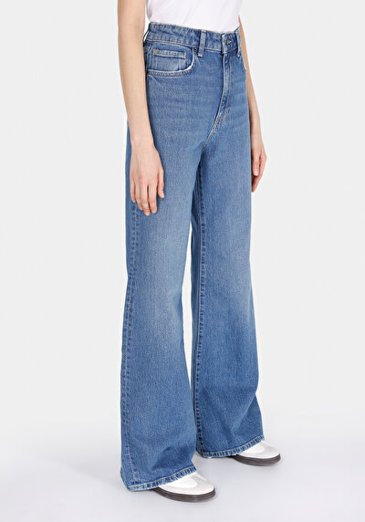 Image de 965 Arisa Pantalon Wide Leg High Rise En Jean Regular Fit Femme