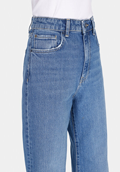 Image de 965 Arisa Pantalon  Wide Leg High Rise En Jean Regular Fit Femme