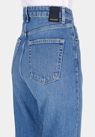 Afficher les détails de 965 Arisa Pantalon  Wide Leg High Rise En Jean Regular Fit Femme