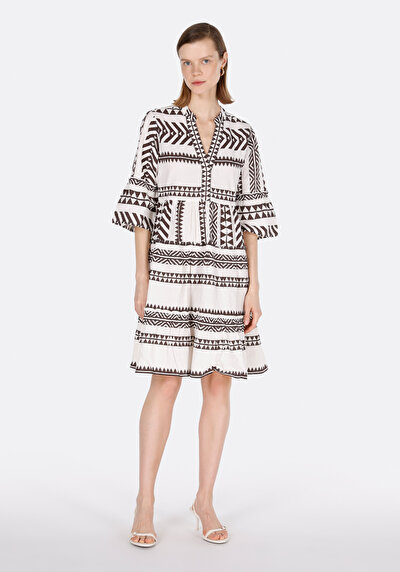 Image de Robe Ecru Regular Fit Femme