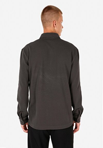 Image de T-shirt À Manches Longues Anthracite Regular Fit  Homme