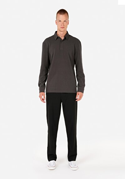 Image de T-shirt À Manches Longues Anthracite Regular Fit  Homme